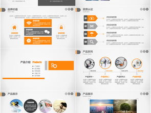 2019橙色動(dòng)感科技企業(yè)宣傳品牌推廣模板PPT 助力軟件開發(fā)企業(yè)高效展示